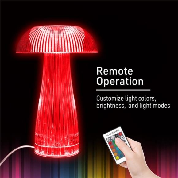 NEW Neon Light Home Decor MultiColor Mushroom LED Tabletop Touch Lamp wth Remote - Picture 6 of 12